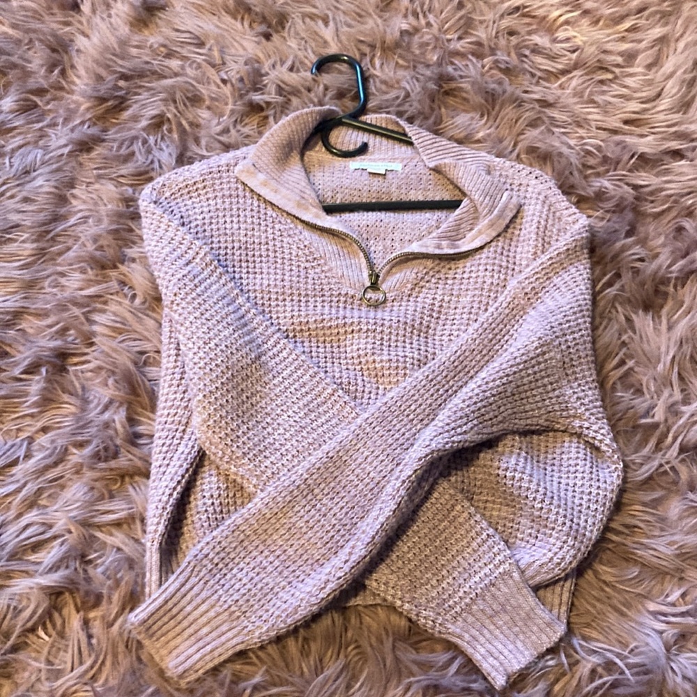 purple sweater